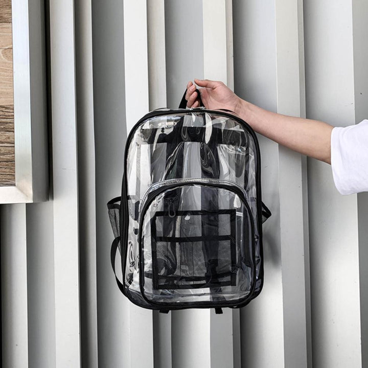 Versatile Unisex PVC Backpack: Stylish and Functional Clear Bag for School and Travel supremevarieties