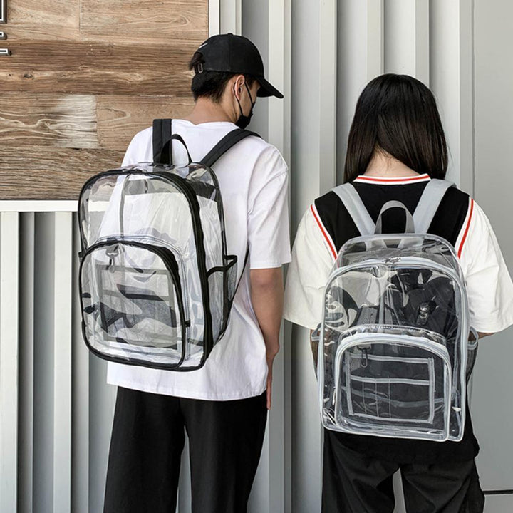 Versatile Unisex PVC Backpack: Stylish and Functional Clear Bag for School and Travel supremevarieties