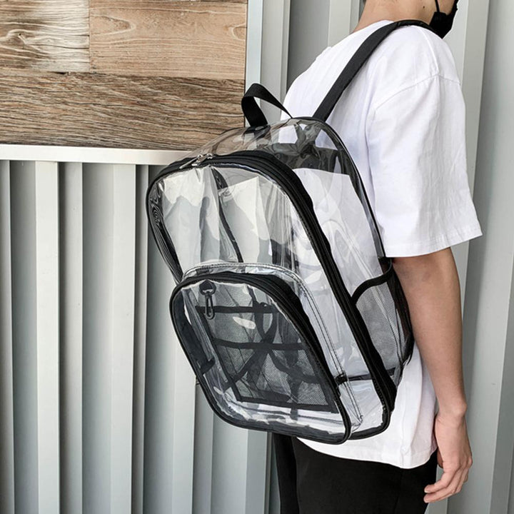 Versatile Unisex PVC Backpack: Stylish and Functional Clear Bag for School and Travel supremevarieties