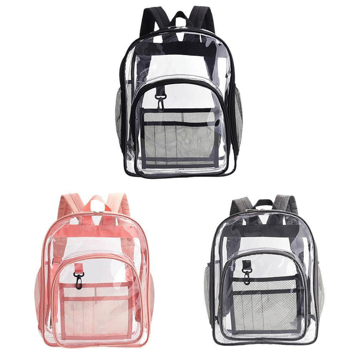 Versatile Unisex PVC Backpack: Stylish and Functional Clear Bag for School and Travel supremevarieties