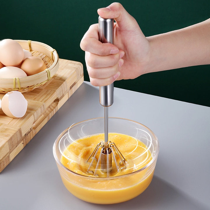 Haushalt Halbautomatische Rotierende Schneebesen 304 Edelstahl Self Drehen Creme Utensilien Schneebesen Hand Mixer Küche Werkzeug