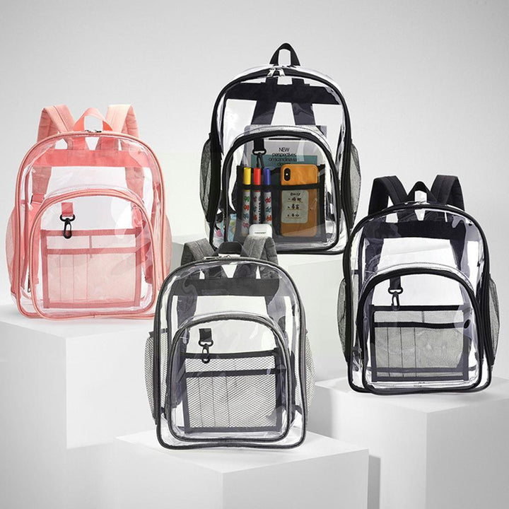 Versatile Unisex PVC Backpack: Stylish and Functional Clear Bag for School and Travel supremevarieties